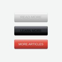 Web buttons flat design vector template