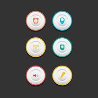 Circle web design button collection vector