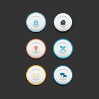 Circle web design button collection vector