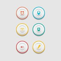 Circle web design button collection vector