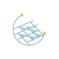 Solar panel logo vector design