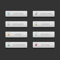 Colorful web button on a dark background vector