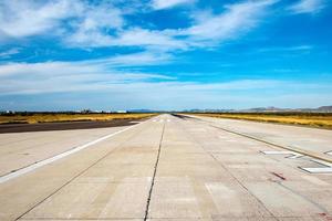 mexican small airport landing zone before take off photo