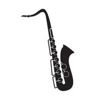 Musical instrument trombone black silhouette .Vector illustration isolated on white background.Symbol for a mobile application or website. vector