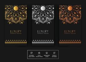 Luxury colorful mandala wedding card background for all vector