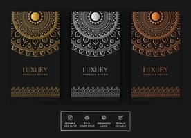 Luxury colorful mandala wedding card background for all vector