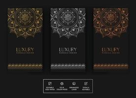 Luxury colorful mandala wedding card background for all vector