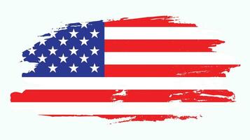 New professional grunge style American flag vector