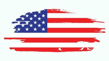 American professional grunge flag vector