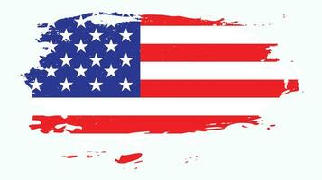 Best grunge style American flag vector