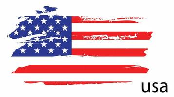 New professional USA grunge texture flag design vector