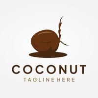 Natural fresh young coconut creative Logo design. Logo for coconut beverage products.Companies and Business. vector