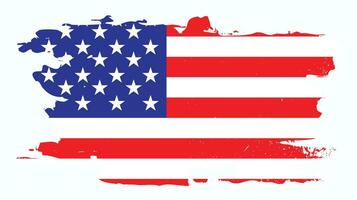 USA grunge style colorful flag design vector