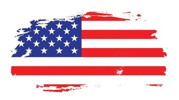 American grunge style flag design vector