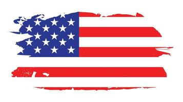 nuevo vector de diseño de bandera de textura grunge desvanecido americano colorido