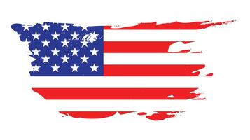 vector de diseño de bandera americana de estilo de textura grunge profesional