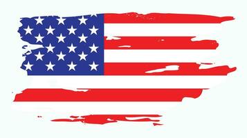 Professional faded grunge texture USA flag design vector