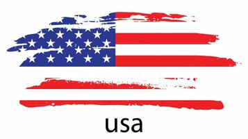 USA colorful grunge texture flag design vector