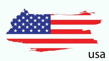 New colorful USA grunge texture flag design vector