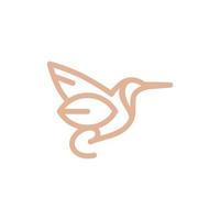 Bird Leaf Line Luxury Geometric Modern Logo vector