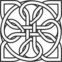 tatuaje de nudo celta medieval. adorno de nudos celtas e irlandeses. símbolo celta, icono de vector de forma de nudo sin fin, símbolo de unidad de espíritu infinito, gráficos de símbolos tribales de círculo pagano aislados