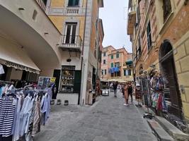 MONTEROSSO AL MARE, ITALY - JUNE, 8 2019 - Pictoresque village of cinque terre italy is full of tourist photo