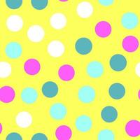 spring and summer seamless pattern,multicolor polka dot fabric, wallpaper, vector. vector