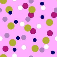 spring and summer seamless pattern,multicolor polka dot fabric, wallpaper, vector. vector