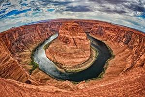 horseshoe bend colorado river view 360 panorama photo