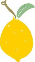 cartoon doodle organic lemon vector