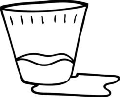 line drawing cartoon espresso shot vector