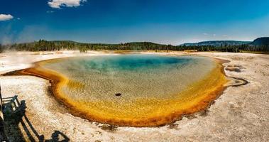 Yellowstone heat pool near panorama photo