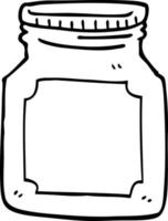 line drawing cartoon storage jar vector