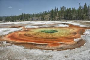 yellowstone natural textura géiser viejo fiel foto