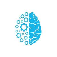 diseño de logotipo de configuración cerebral. Este es un logotipo de empresa de alta resolución, creativo y único. Puede usar este logotipo para su empresa y sitio web. vector