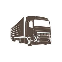 diseño de vector de logotipo de camión. transporte de logotipo de remolque de camión