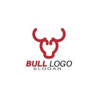 cabeza búfalo toro elegante logotipo símbolo diseño ilustración vector para empresa