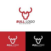 cabeza búfalo toro elegante logotipo símbolo diseño ilustración vector para empresa.