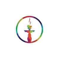 Hookah logo design. Hookah club. Bar. Hookah lounge cafe, Arabian bar or house, shop. vector illustration.