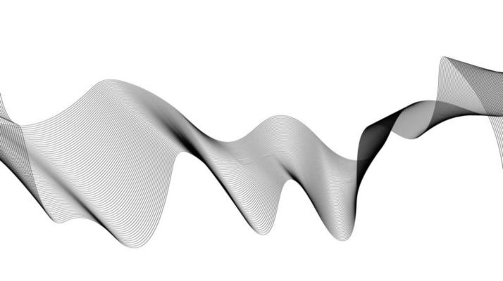 Abstract wavy background. Thin line on white. minimal round lines abstract futuristic tech background. Abstract wave element for design. Digital frequency track equalizer. Stylized line art background