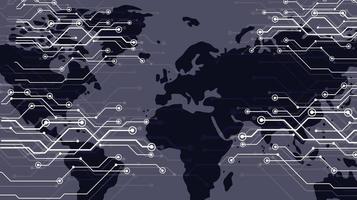 las líneas mínimas azules resumen el fondo tecnológico futurista. conectando puntos y líneas. tecnología digital con fondo de plexo vector