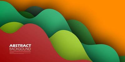 fondo de onda colorido fondo naranja, verde y rojo fondo abstracto vector eps10