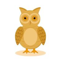 the owl is located on a white background separately vector