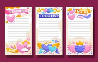 Heart Journal Template vector