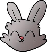 cartoon doodle happy rabbit vector