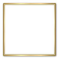 Gold shiny glowing vintage frame with shadows isolated transparent background. Golden luxury realistic rectangle border. Vector illustration