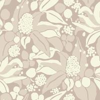 Vector leaf and nature themed illustration seamless repeat pattern