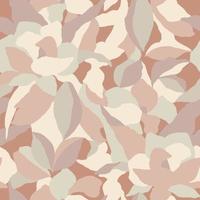 Vector flower and leaf layer illustration seamless repeat pattern