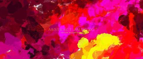 Artistic painted strokes vector background. Abstract fine art backdrop. Colorful texture. Modern horizontal artwork.