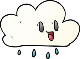 cartoon doodle expressive weather cloud vector